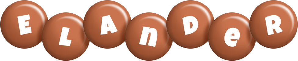 Elander candy-brown logo