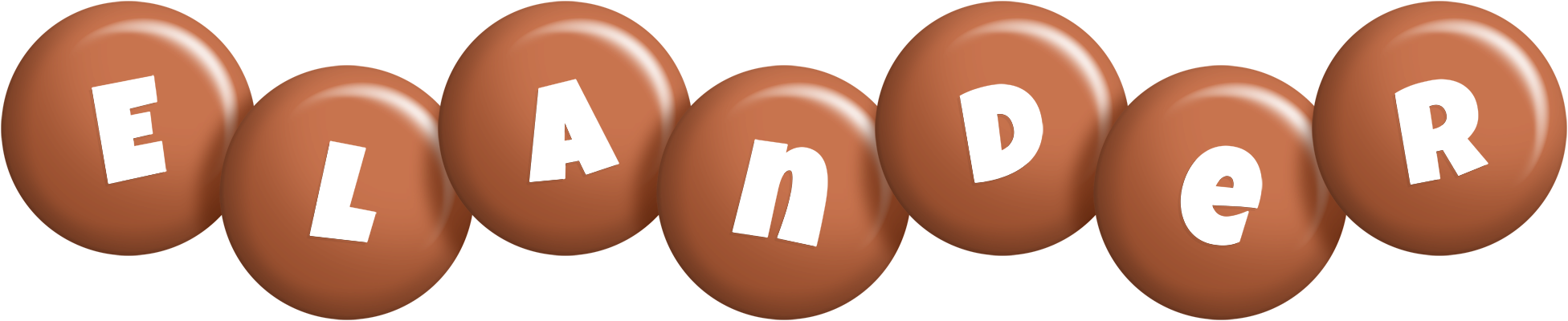 Elander candy-brown logo