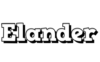 Elander snowing logo