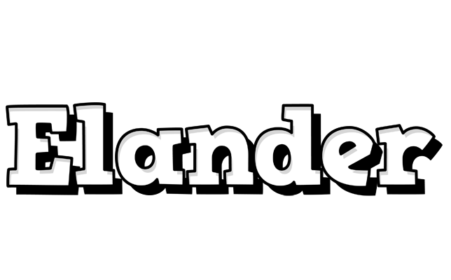 Elander snowing logo