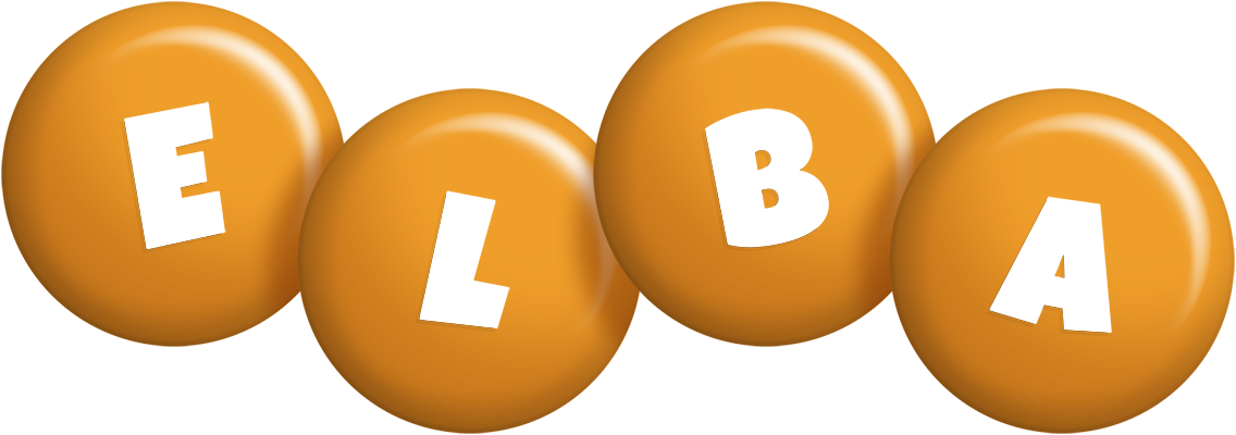 Elba candy-orange logo