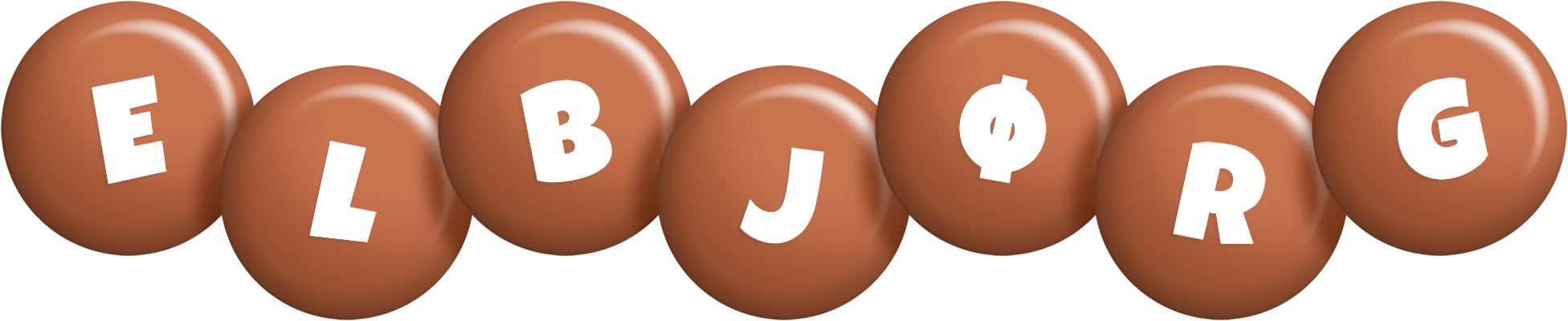 Elbjørg candy-brown logo