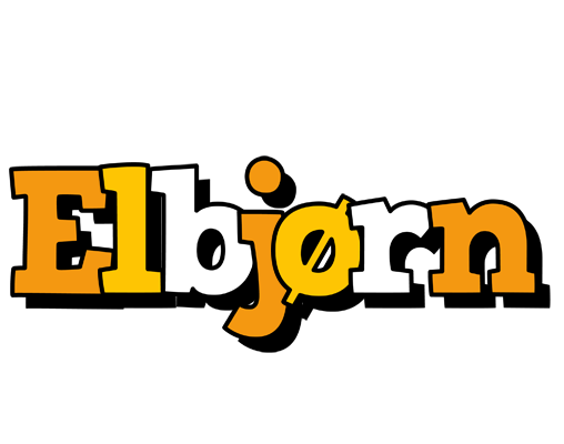 Elbjørn cartoon logo