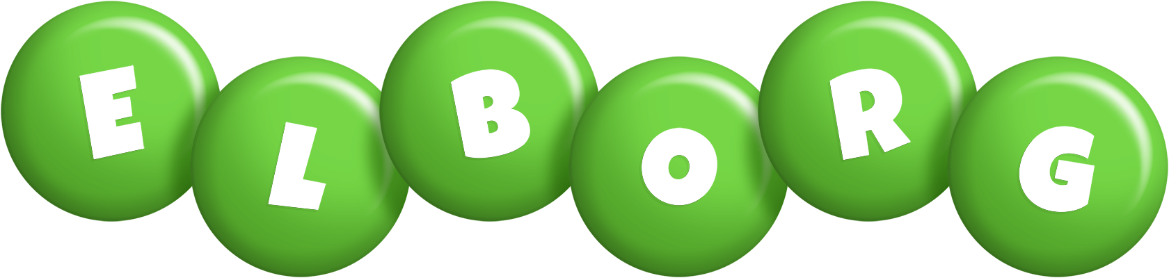 Elborg candy-green logo
