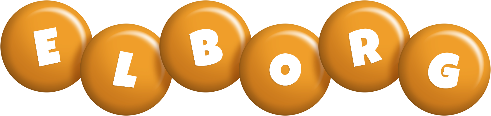 Elborg candy-orange logo