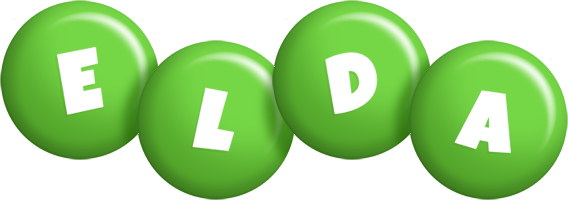 Elda candy-green logo