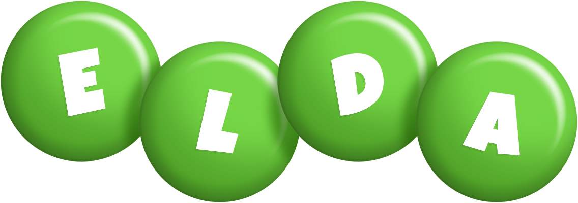 Elda candy-green logo