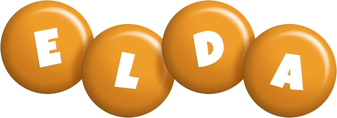 Elda candy-orange logo