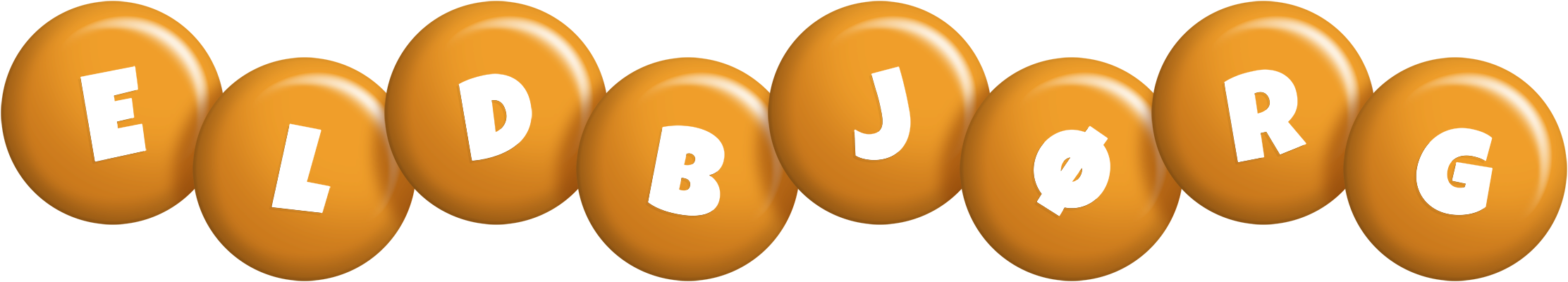 Eldbjørg candy-orange logo