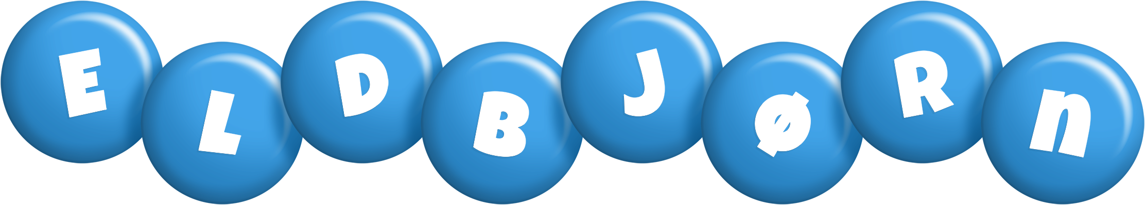 Eldbjørn candy-blue logo