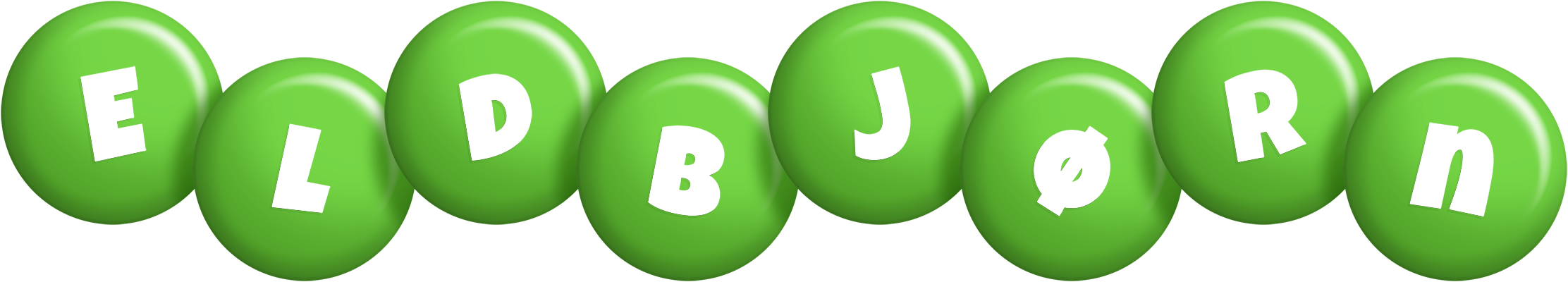 Eldbjørn candy-green logo