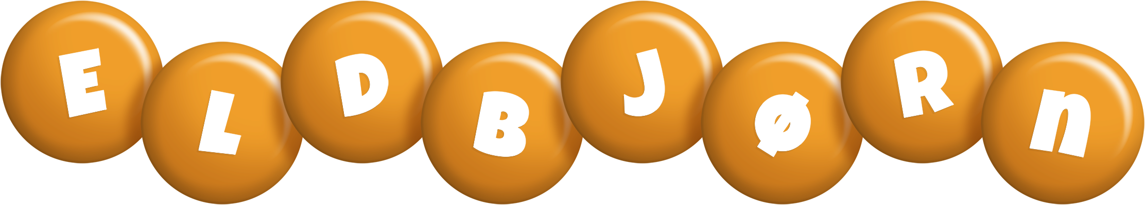 Eldbjørn candy-orange logo