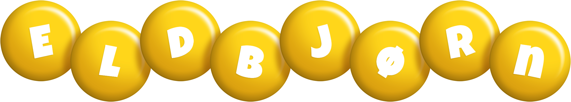 Eldbjørn candy-yellow logo