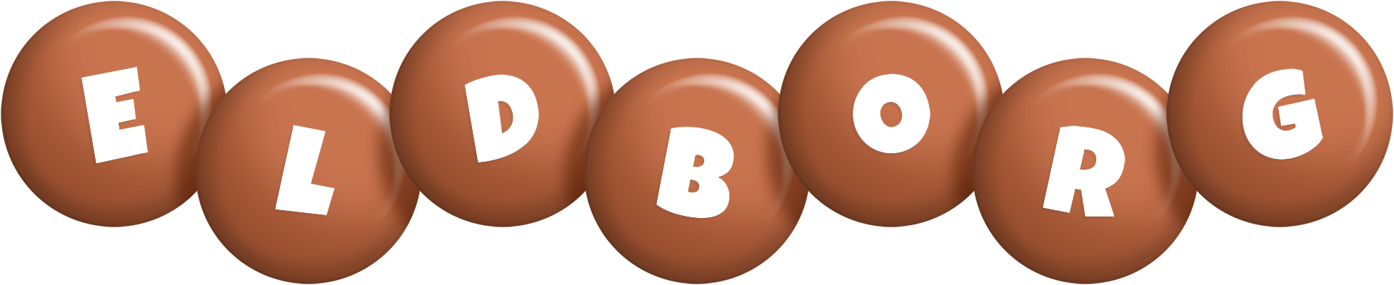 Eldborg candy-brown logo