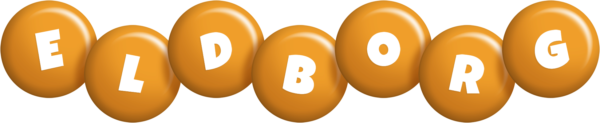 Eldborg candy-orange logo