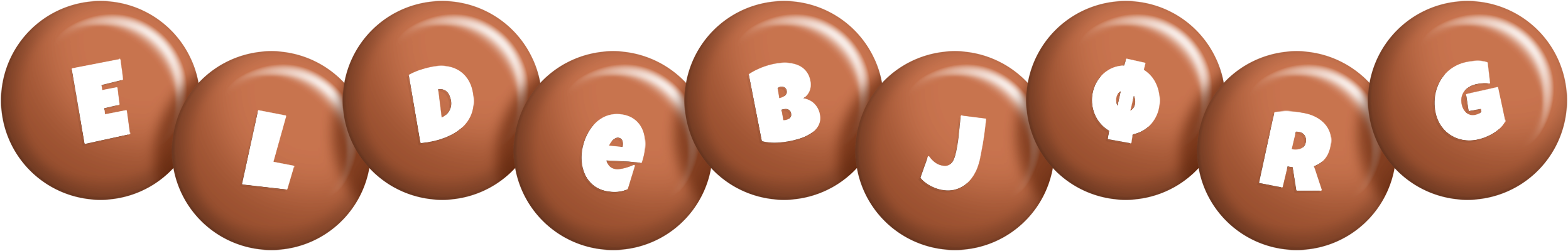 Eldebjørg candy-brown logo