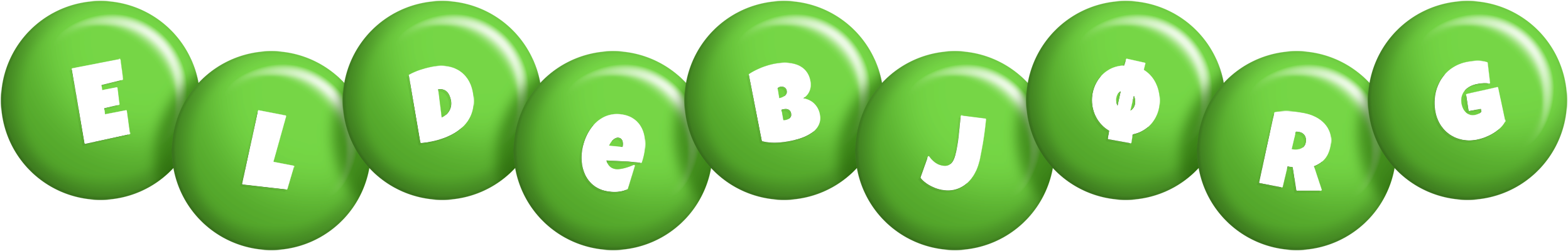 Eldebjørg candy-green logo