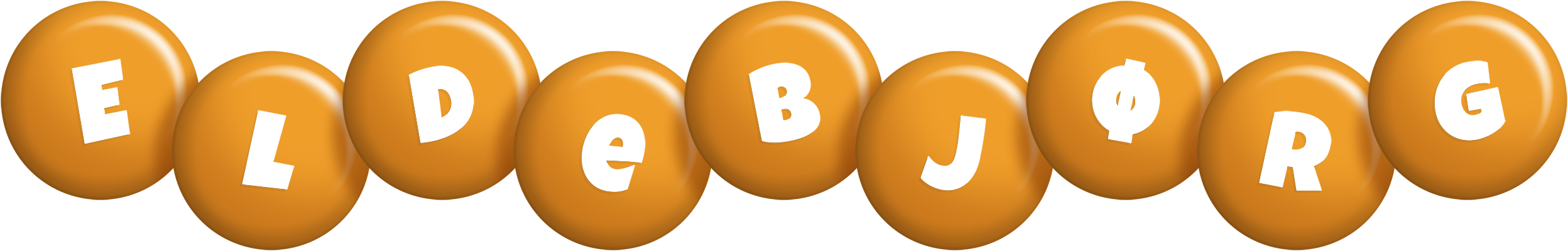 Eldebjørg candy-orange logo