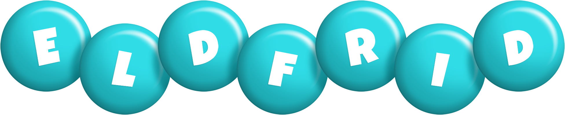 Eldfrid candy-azur logo