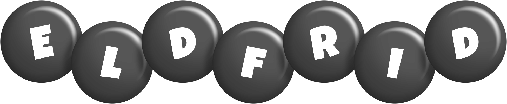 Eldfrid candy-black logo
