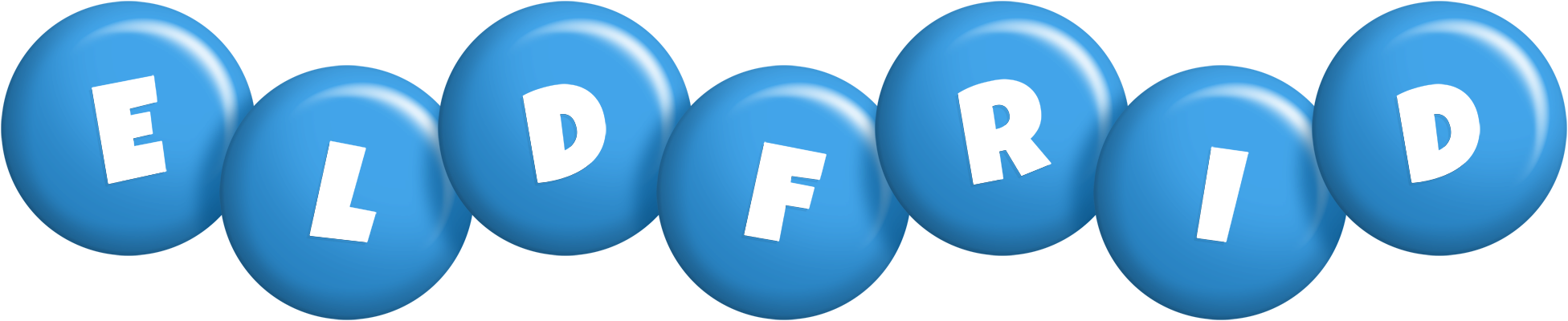 Eldfrid candy-blue logo