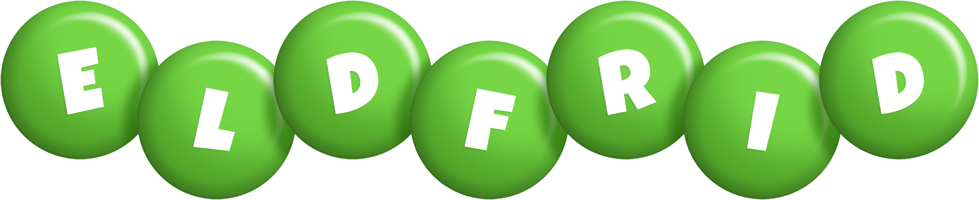 Eldfrid candy-green logo