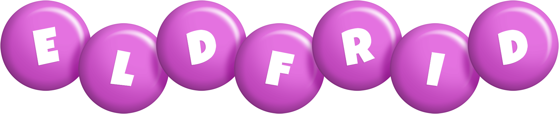 Eldfrid candy-purple logo