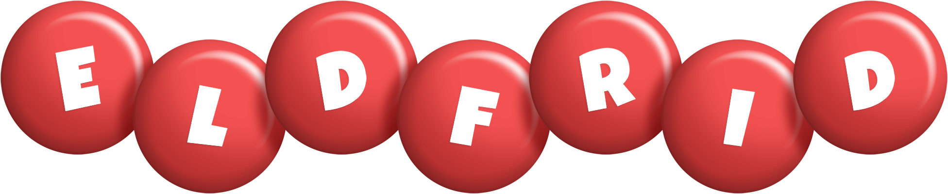 Eldfrid candy-red logo