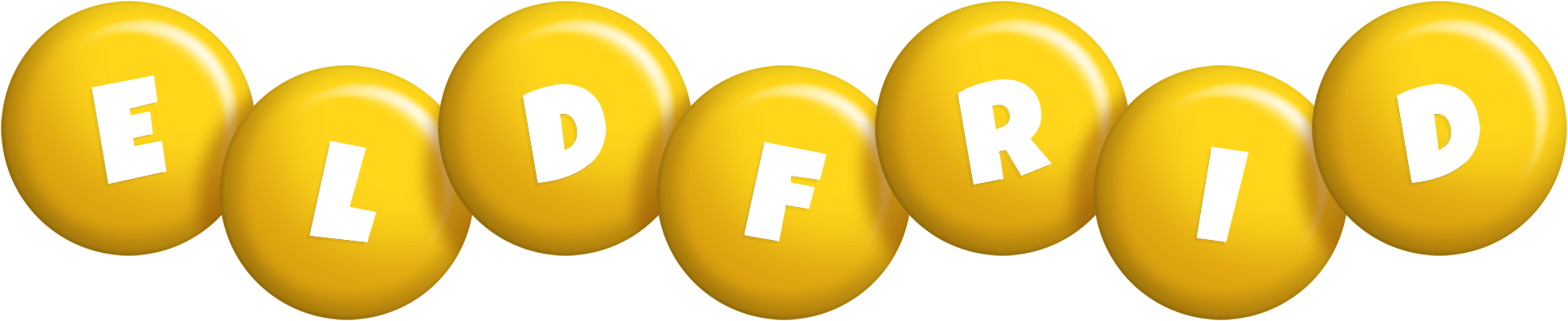 Eldfrid candy-yellow logo