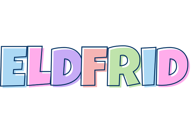 Eldfrid pastel logo