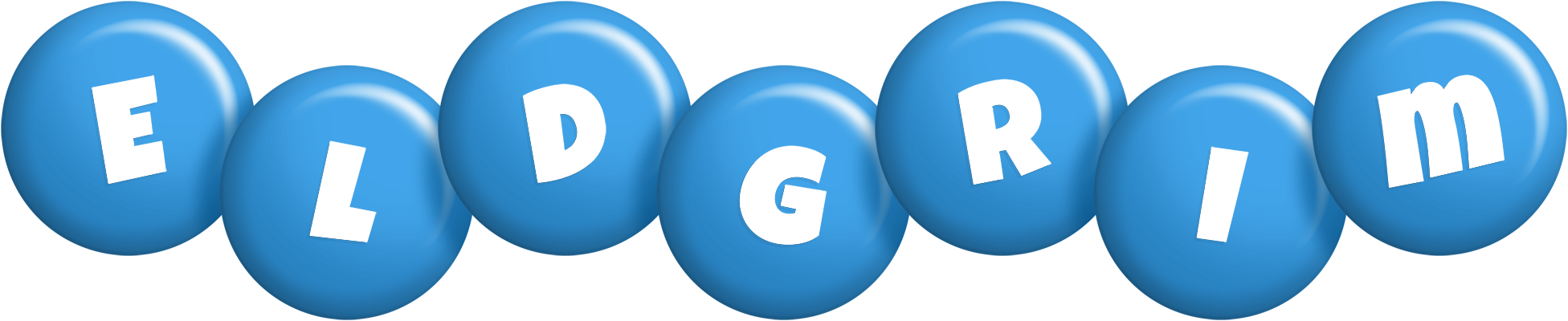 Eldgrim candy-blue logo