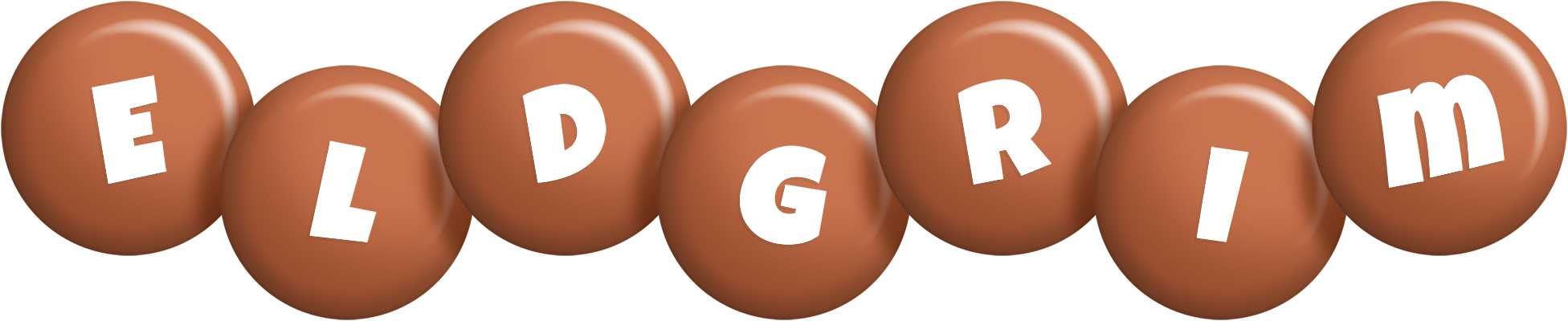 Eldgrim candy-brown logo