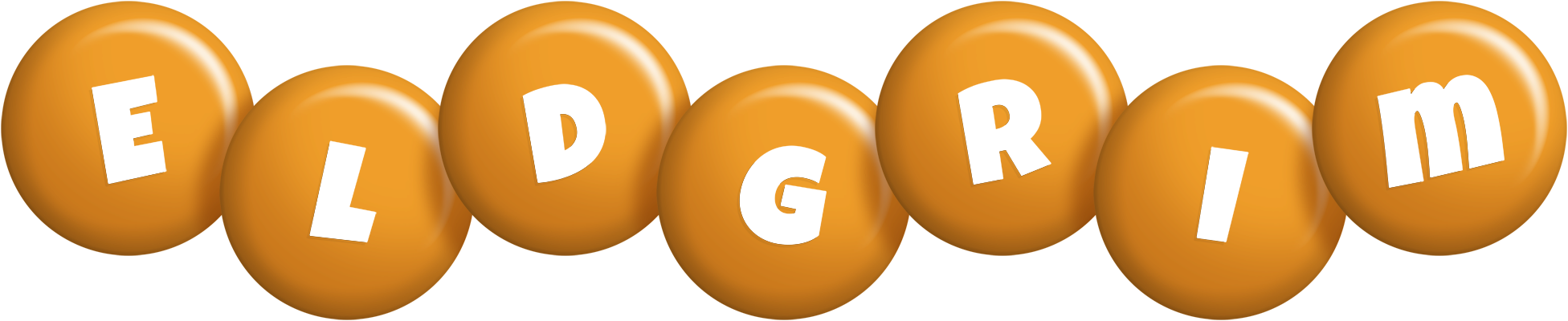 Eldgrim candy-orange logo