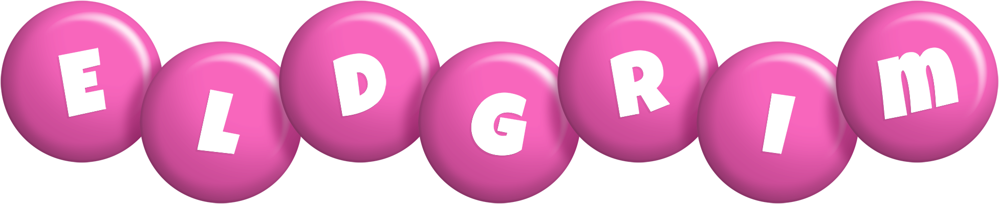 Eldgrim candy-pink logo