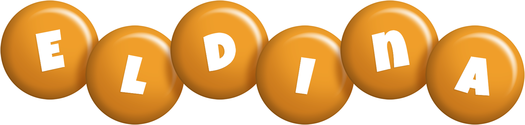 Eldina candy-orange logo