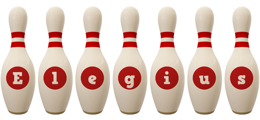 Elegius bowling-pin logo