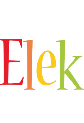 Elek birthday logo