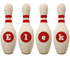 Elek bowling-pin logo