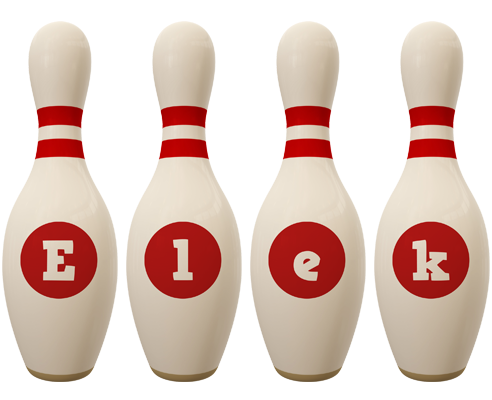 Elek bowling-pin logo