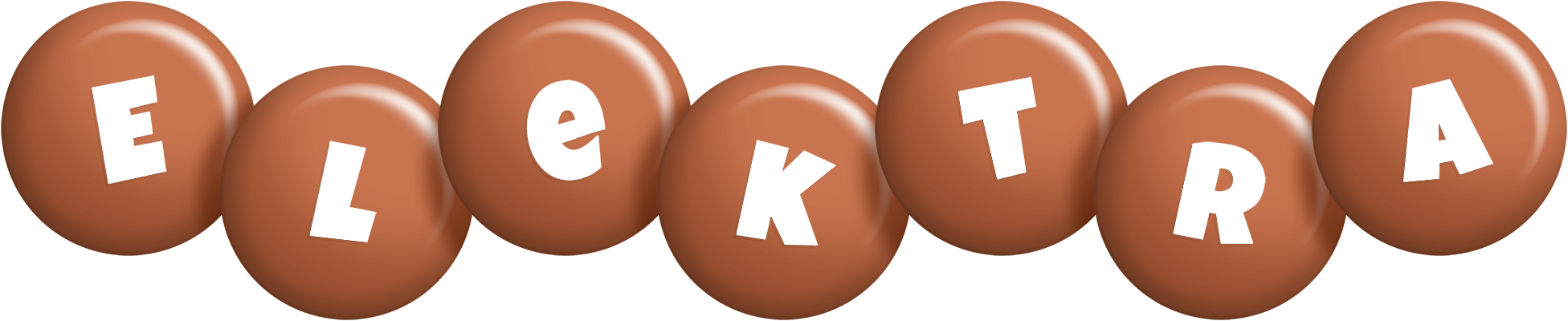 Elektra candy-brown logo