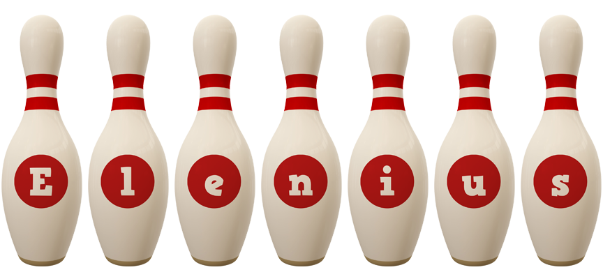 Elenius bowling-pin logo
