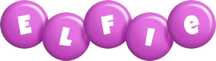 Elfie candy-purple logo