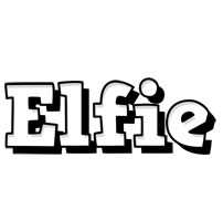 Elfie snowing logo