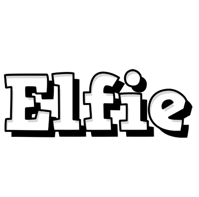 Elfie snowing logo