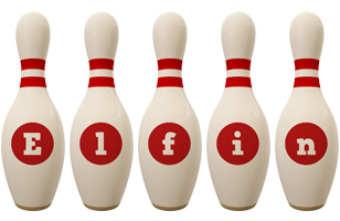 Elfin bowling-pin logo