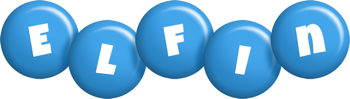 Elfin candy-blue logo