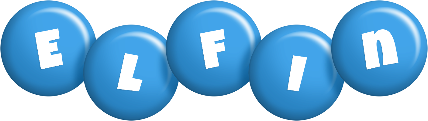 Elfin candy-blue logo