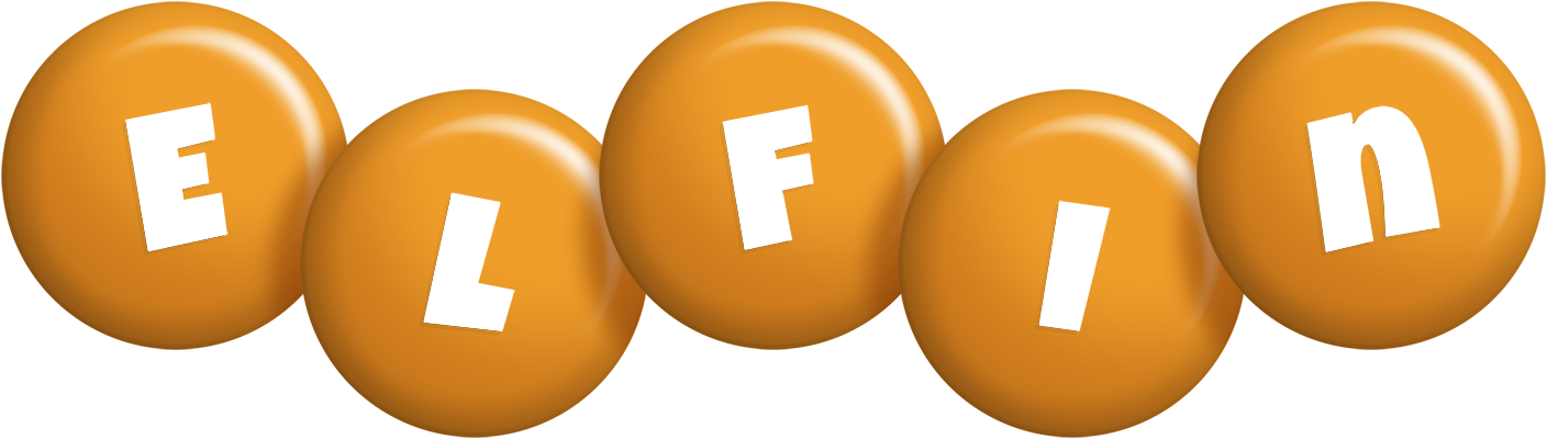 Elfin candy-orange logo
