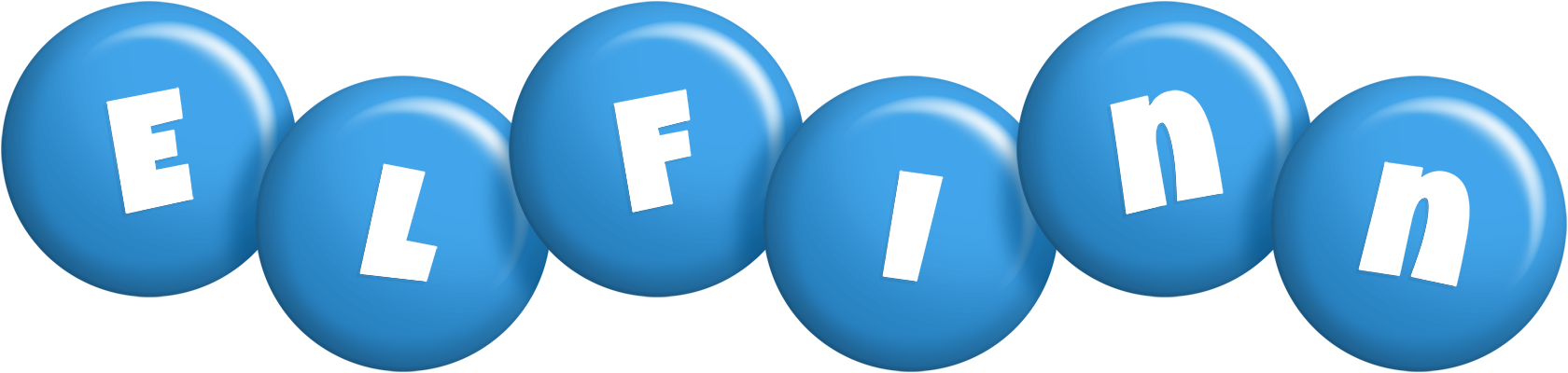 Elfinn candy-blue logo