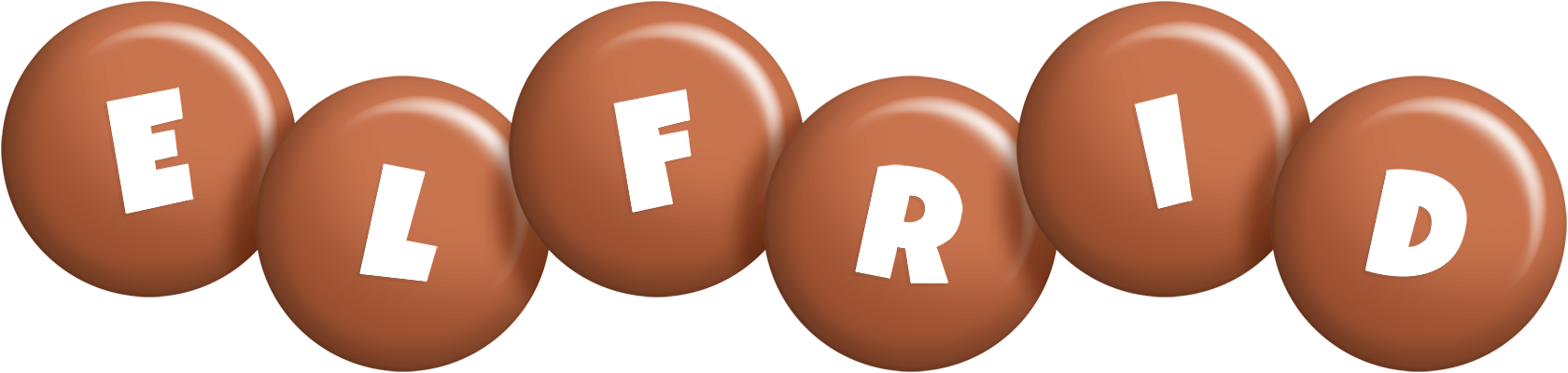 Elfrid candy-brown logo